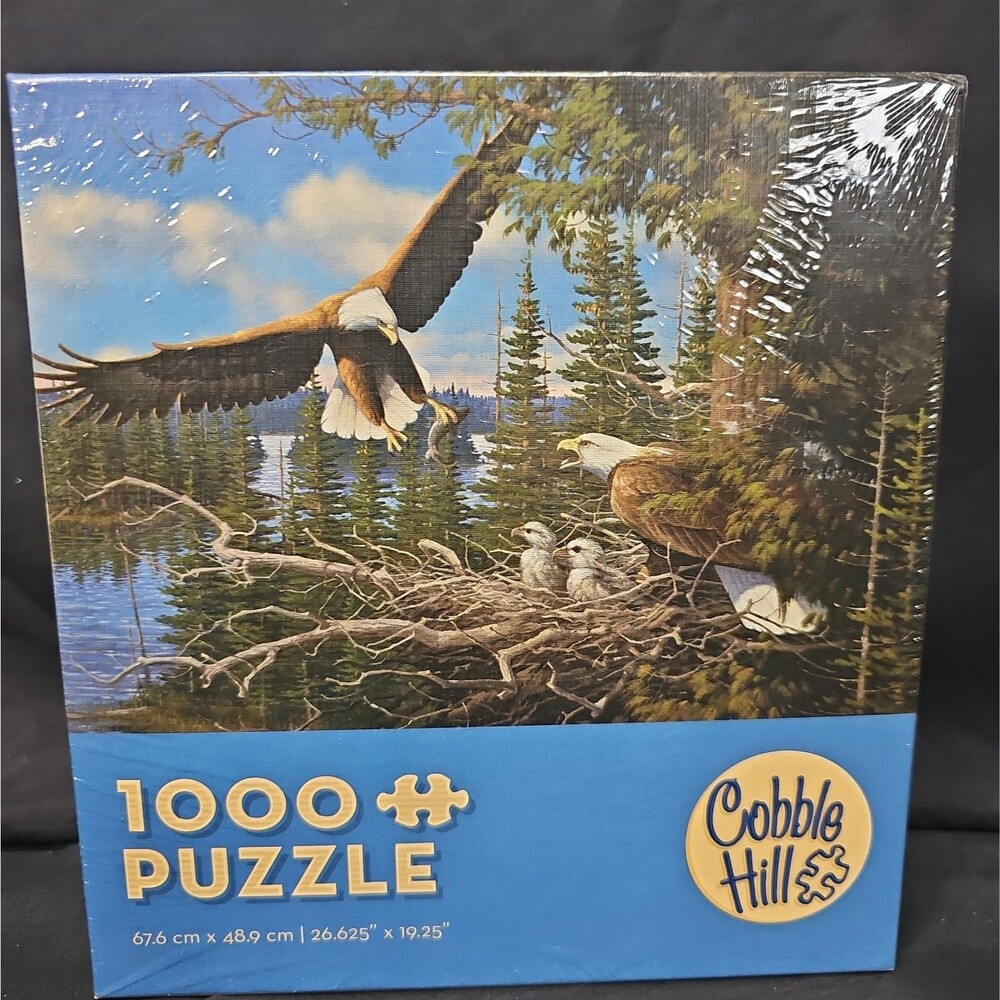 Cobble Hill Nesting Eagles 1000 piece puzzle New Sealed Micheal Sieve